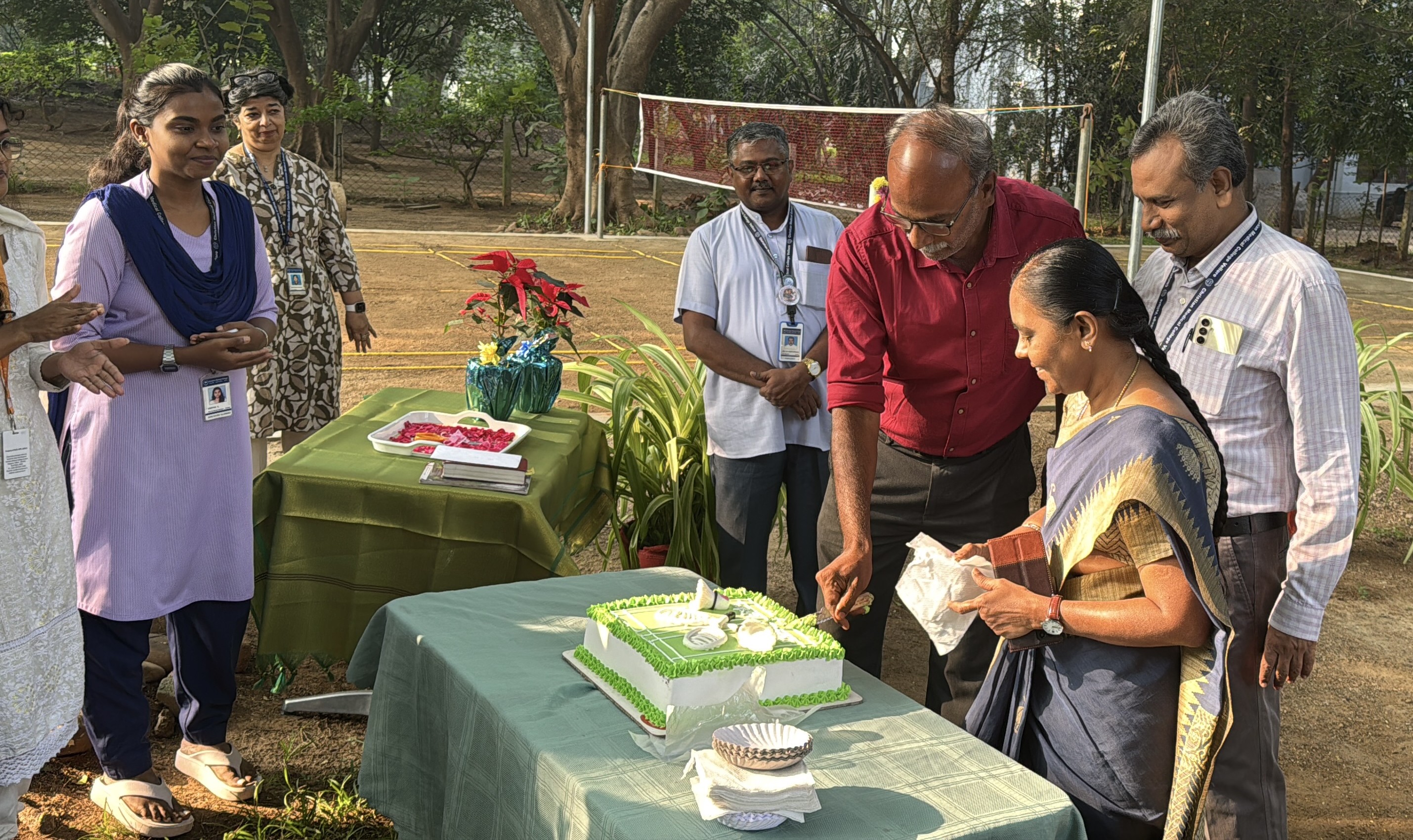 cake-cutting ceremony, joined by Mr. Balaganesh